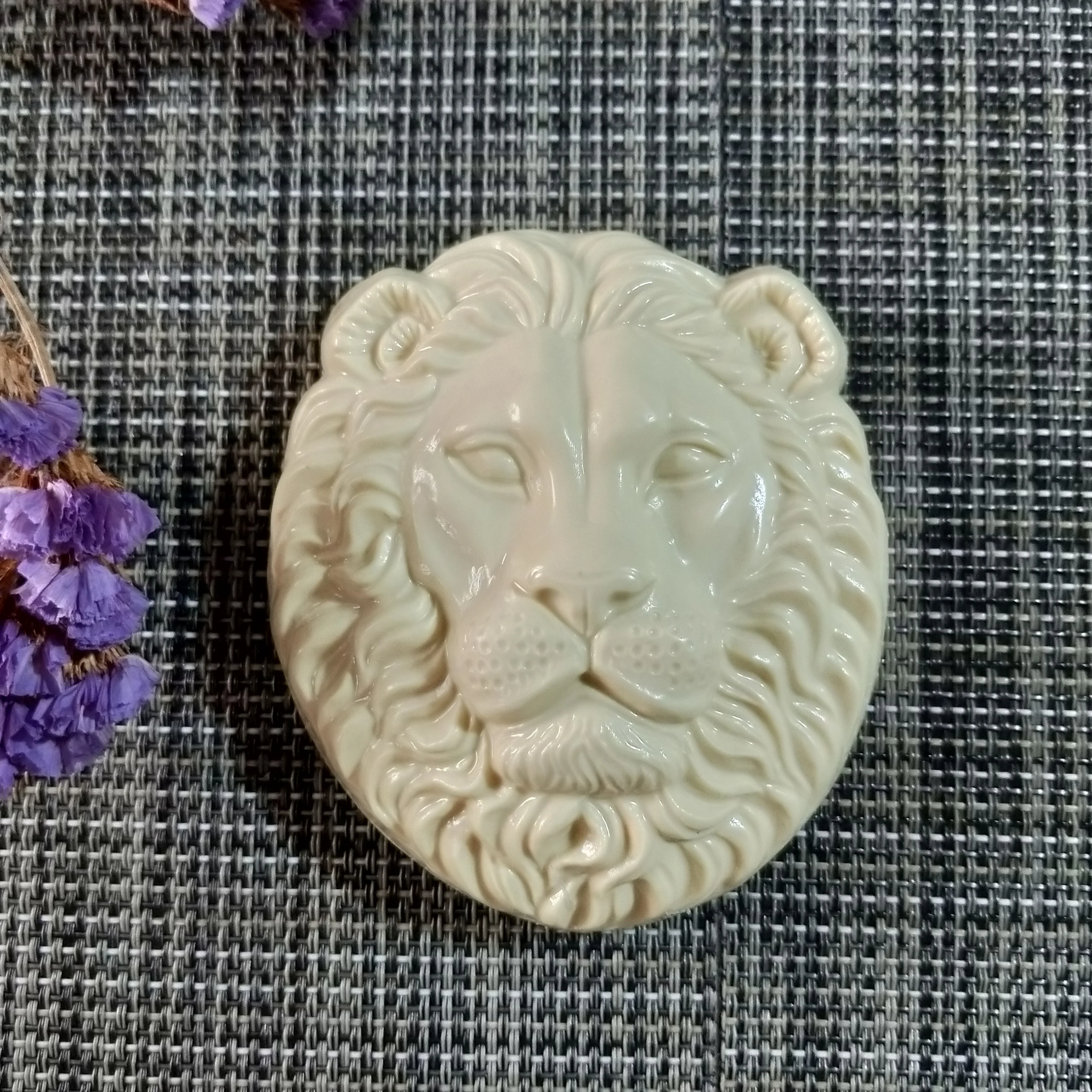 Silicone Lion Head Mold for Soap Making, Handmade Candle Molds, Silicone Resin Clay Mold, PRZY Animals, DW0137