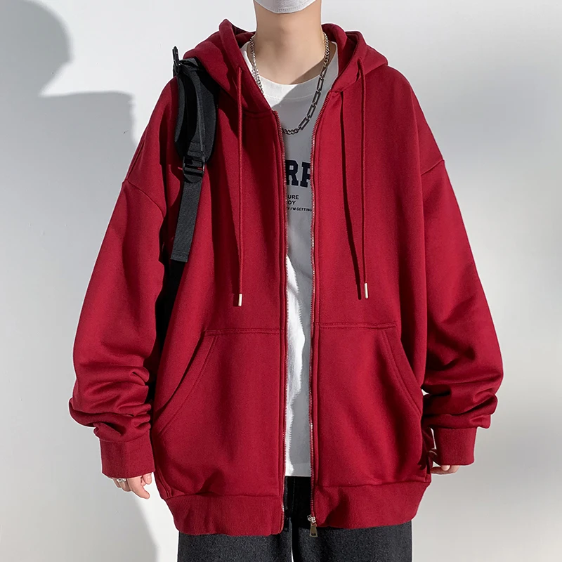 

Мужской кардиган-худи оверсайз в американском стиле, весенне-осенний, свободного кроя, с принтом, повседневная верхняя одежда, молодежный трендовый вариант на молнии