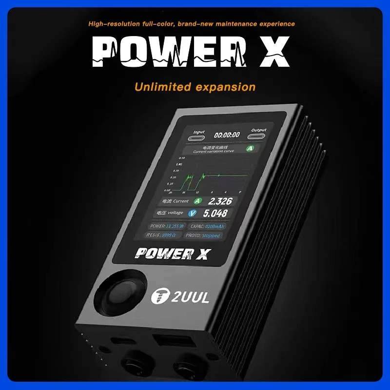 

2UUL New PW11 Power X High Refresh Screen Ampere-Voltage Meter Digital Display Multi Mode Operation, Integrated Heat Dissipation