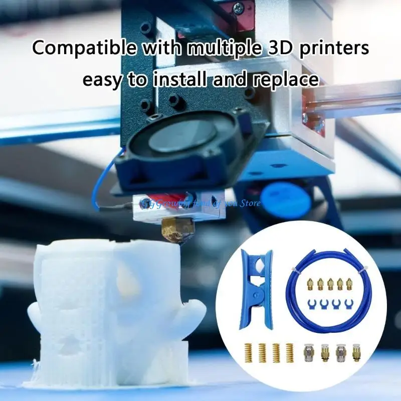 

H9EB 15Pcs Printer Pneumatics Fittings Guide Tube Connection Set for Most Printer