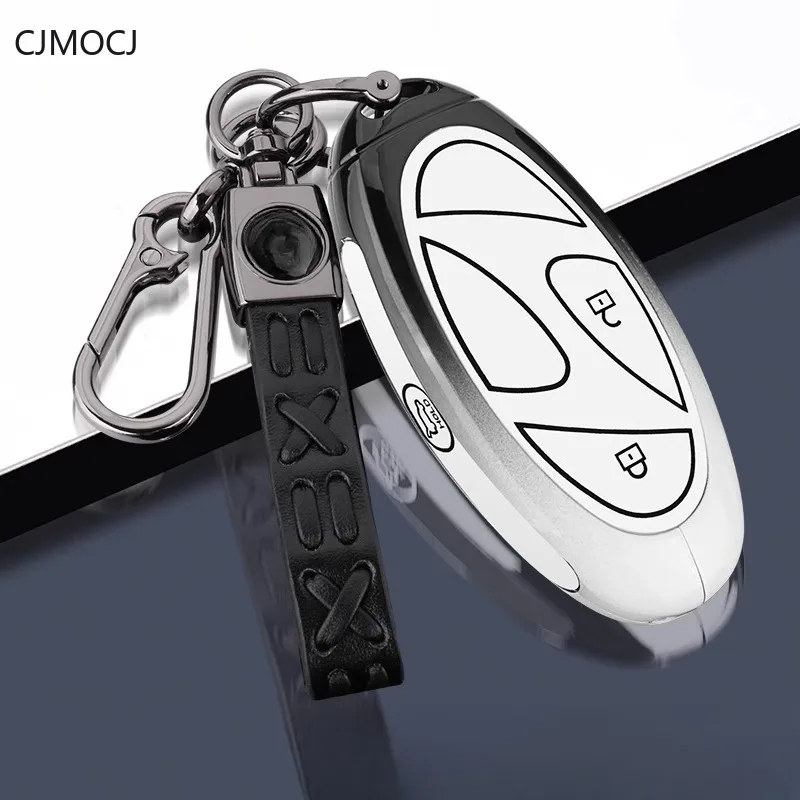 Premium Zinc Alloy Key Cover for 2024 Hyundai Sonata 11th Gen - Protective Key Case Keybag Keychain