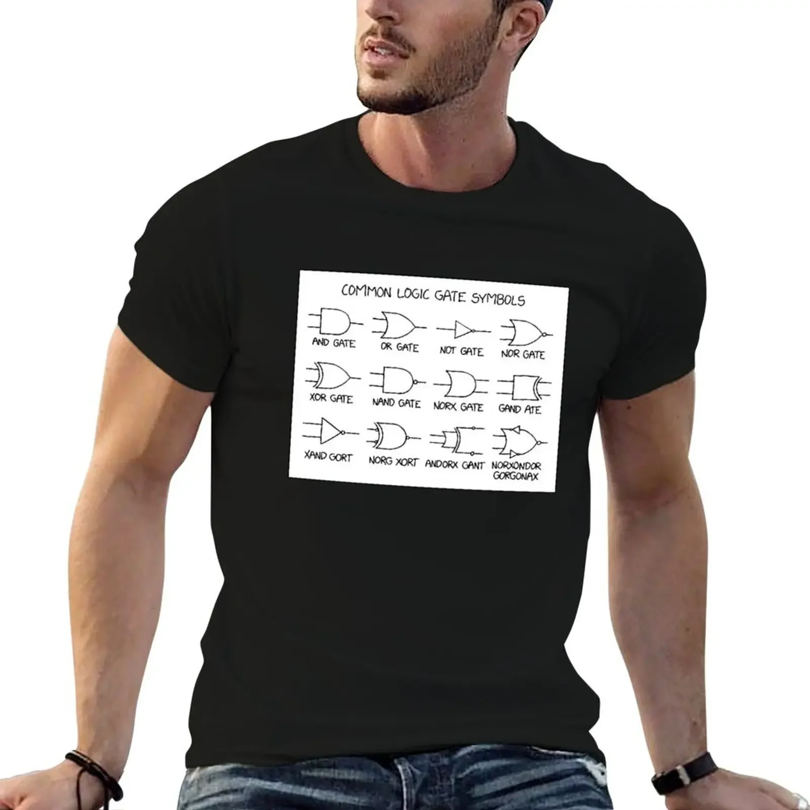 Logic Gates T-Shirt heavyweights shirts graphic tee t shirt for men