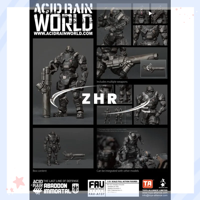 حوض المطر الحمضي FAV-A135 Abaddon Simupuppet P4 FAV-A136 Abaddon Reborn جندي FAV-A137 Abaddon الخالد المنقولة الجندي الشكل