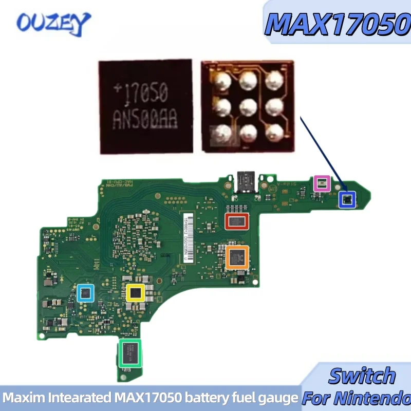 5 шт. MAX17050 микросхема датчика топлива батареи Maxim MAX 17050X BGA замена для Nintendo Switch HAC001 микросхема материнской платы консоли
