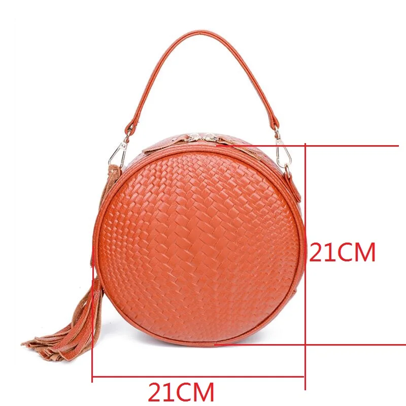 Bolsa Feminina Genuine leather Shoulder Crossbody Bags for Woman New 2024 Handbags Round Bucket Women Bag Brand Messenger Bags