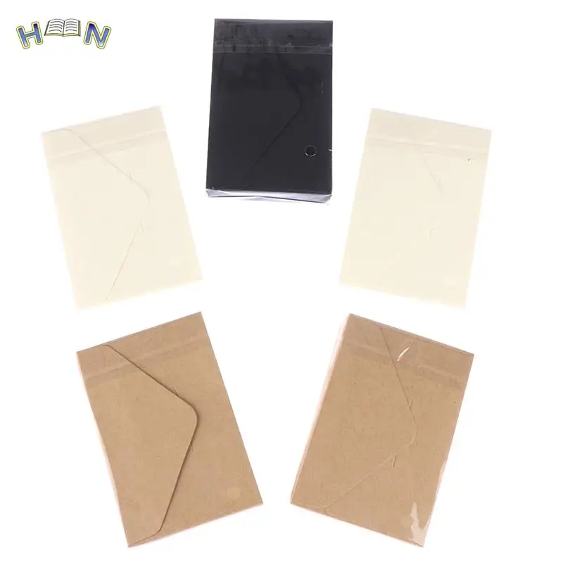 20pcs/set Classical Kraft Blank Mini Paper Window Envelopes Wedding Invitation Envelope Gift Envelope