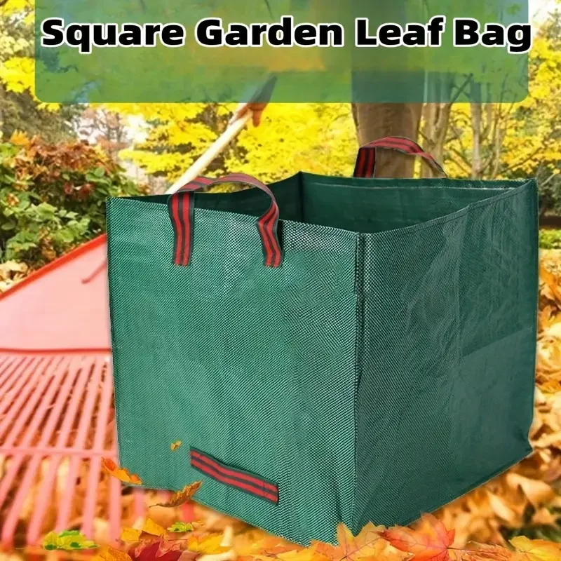 Garden Leaf Bag Yard Waste Bag For Autumn Cleanup Lawn Care Composting Foldable Leaf Collection Trash Can Reusable Storage Bag