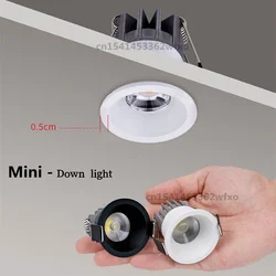 Dimmable Mini LED Downlight 3W10W 110V220V Anti-Glare Led Ceiling Lamp LED Spot Bedroom Kitchen wine cabi COB Recessed spotlight