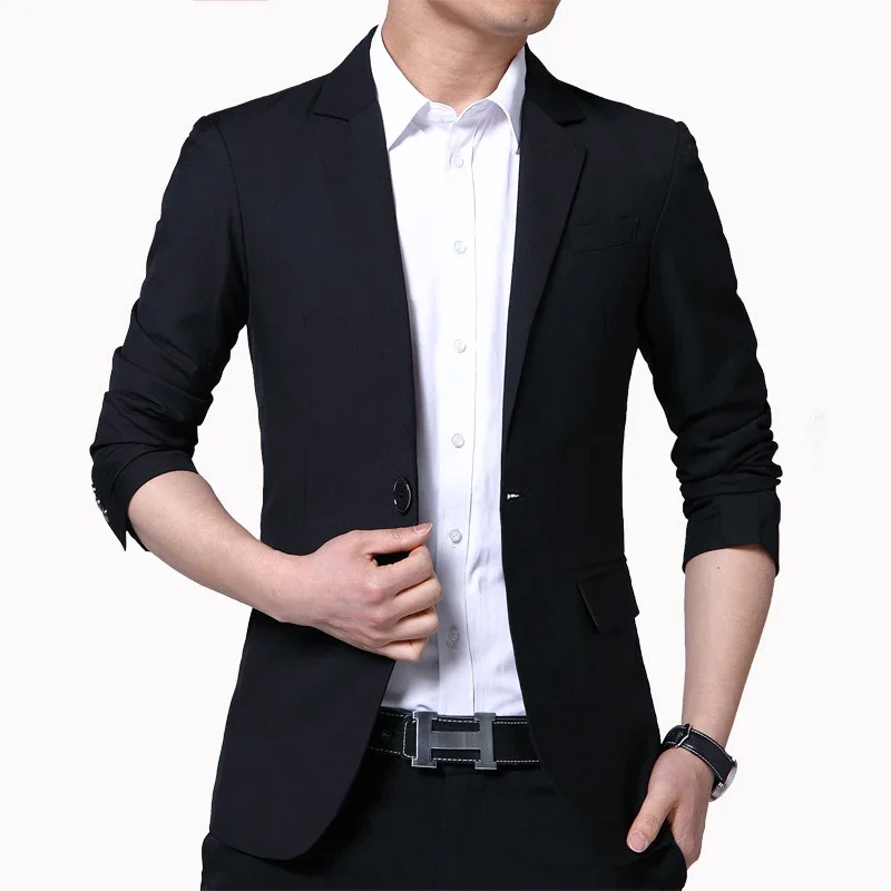 

Spring Autumn Suits Men Smart Casual Slim Fit Business Korean Solid Color Men Suits Professional Wear Mens Blazer Jacket