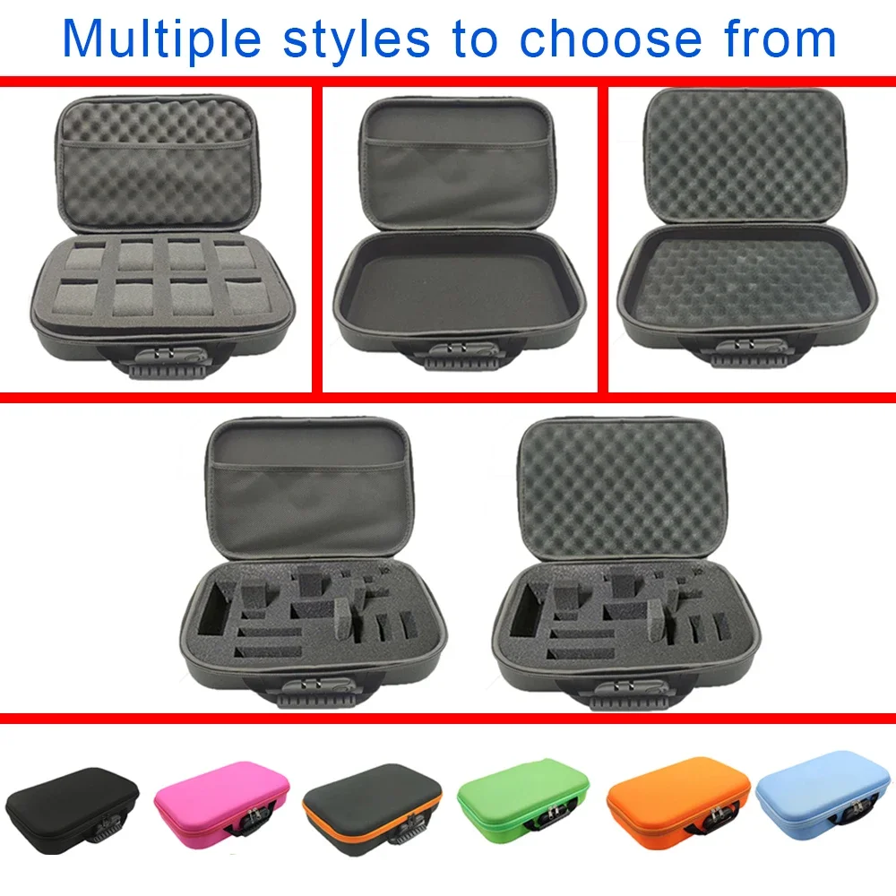 Hard Storage Box With Combination Lock EVA Tool Storage Bag Protective Safety Sponge Shockproof Watch Case Organizer