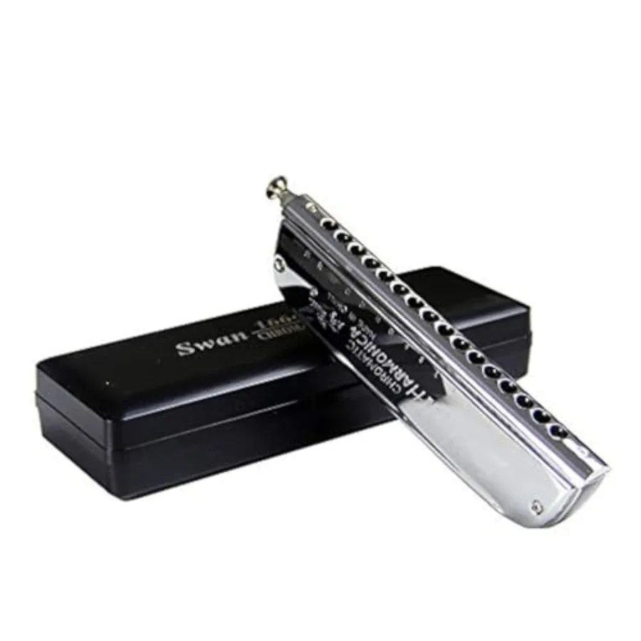 

Swan 16 hole 64 tone Chromatic Harmonica in C Key Designed for Adults Beginners and Professional Players Ideal for Musical Educ