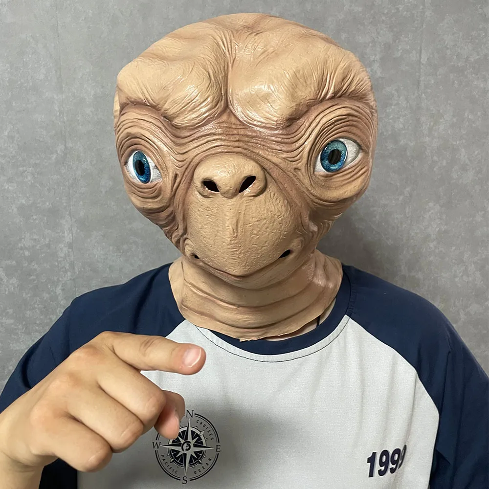 Máscara Alienígena De Látex De Cabeza Completa | Realista Y Transpirable Para Halloween Y Cosplay