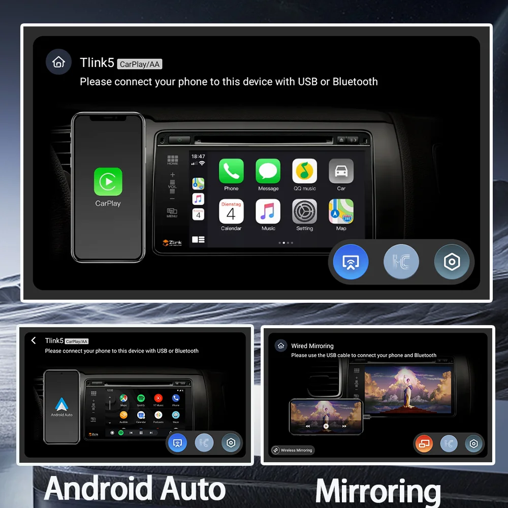 13 Inch Universal 2000*1200 Touch Screen Car Radio Bt5.0 4g Dsp Rds Android Auto Carplay 2 Din Gps Navigation System