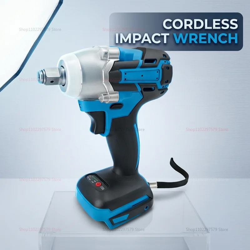 Cordless Electric Impact Wrench High Torque for Automotive Construction Repair DIY Home Use Hand Tool No Battery Included