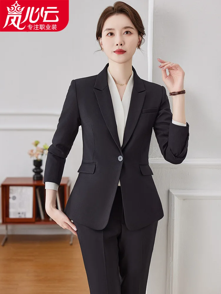 

High-Grade Business Suit Tailored Suit Formal Clothes Women's Suit Short-Sleeved Work Clothes Summer Dignified Goddess Fan High-