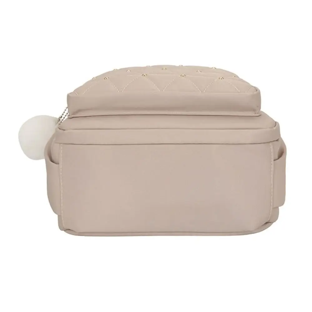 

Fashion Classic Grid Shoulder Bag Vintage Rivet Women Backpack Handbag Elegant Nylon Travel Bag Girls