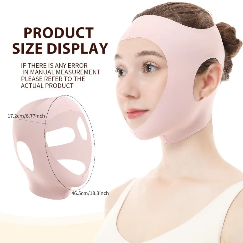 페이스 슬리밍 스트랩 이중 턱 리프트 감소 V 페이스 스티커 페이스 스트랩 벨트 마스크 리프트 타원형 마스크 용 붕대 방지