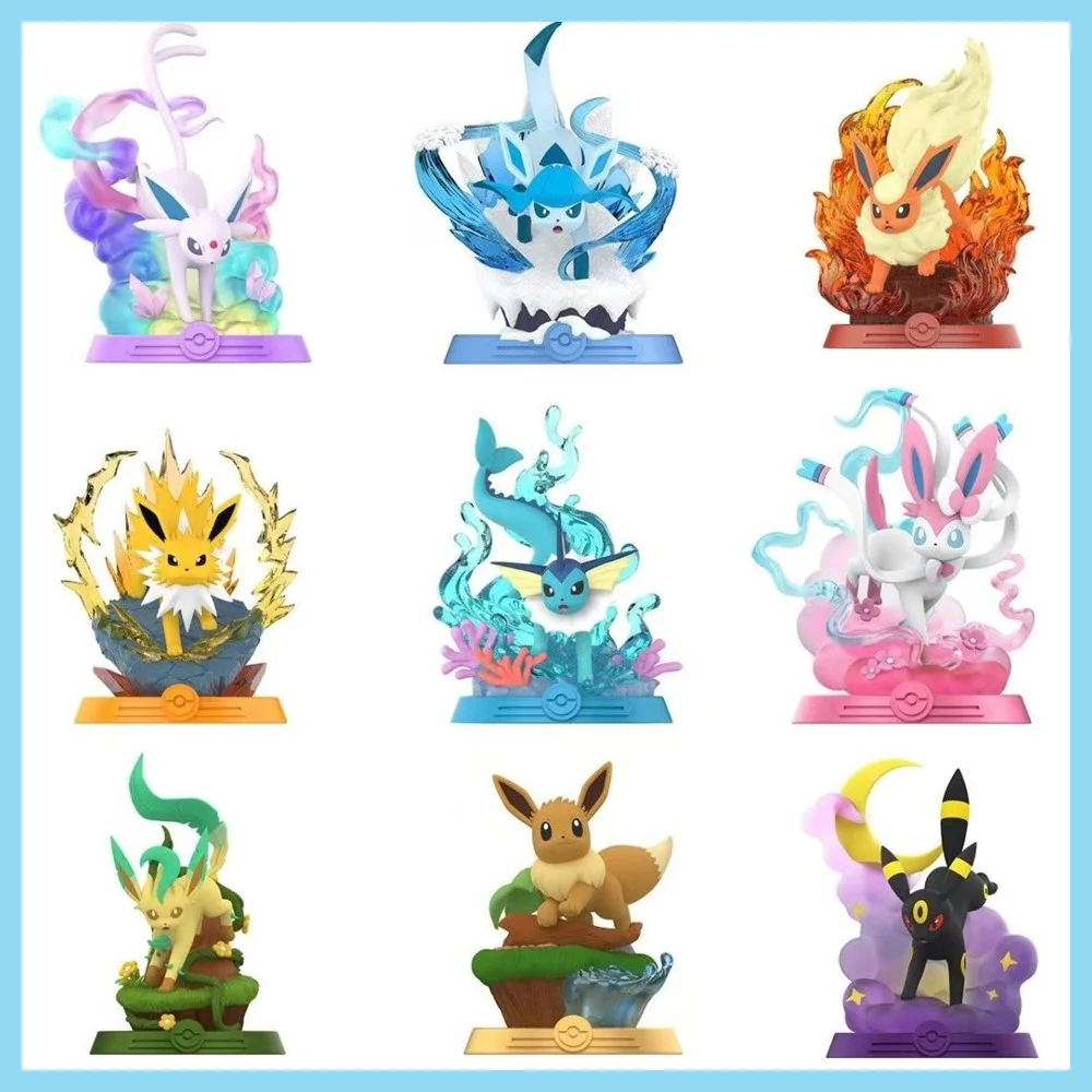 

New 9Style Pokemon Sylveon Espeon Glaceon Leafeon Vaporeon Umbreon Flareon Eevelution Pokemon Model Anime Figure Ornaments Toys