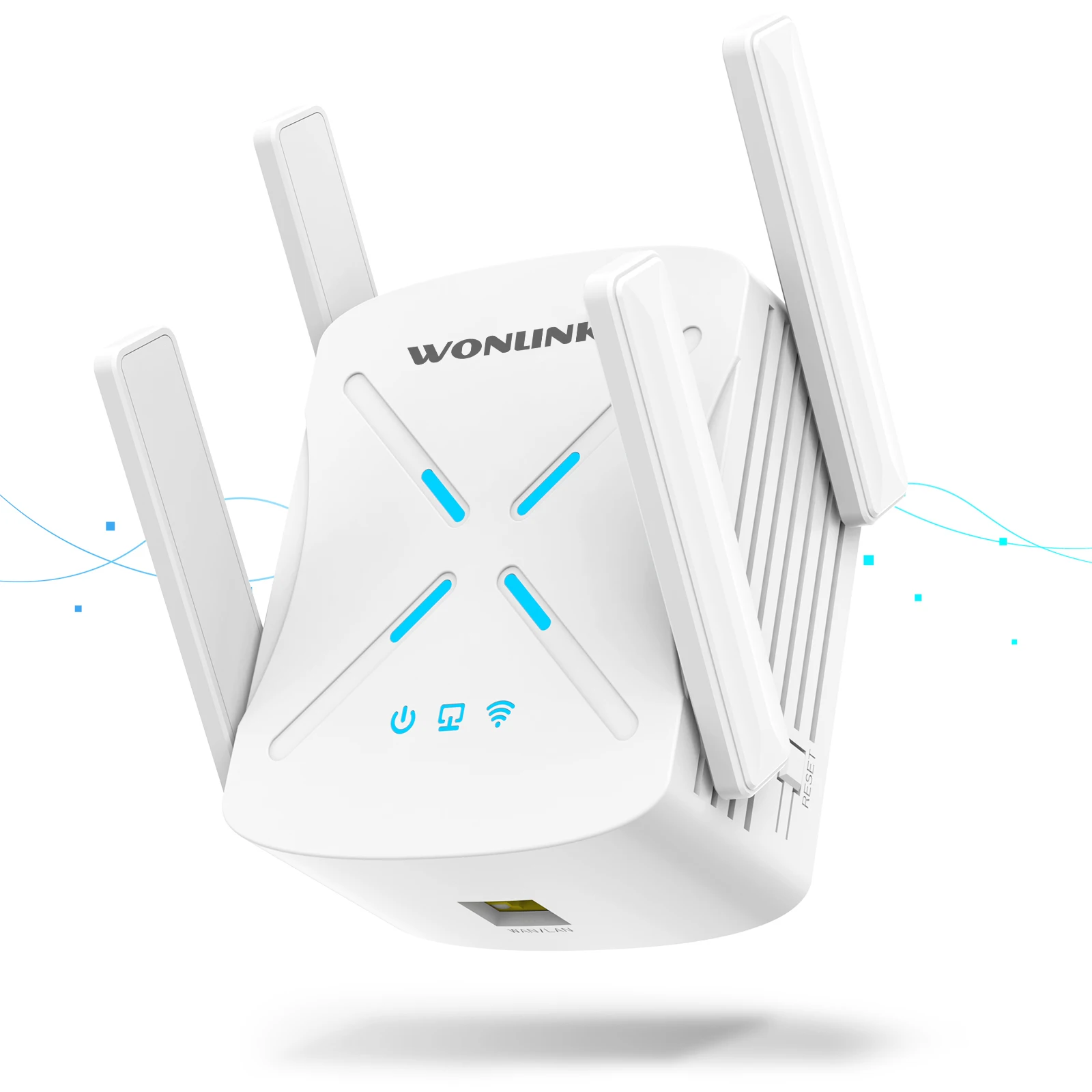 AX1800デュアルバンド2.4 & 5ghzギガビット無線エクステンダーwifi 6リピータ4アンテナのwi-fiルータ長距離無線lan信号 · アンプ