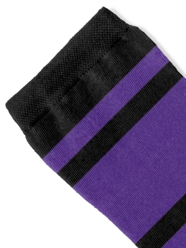 Black & Purple Power Stripe Socks happy Soccer floor Children's Woman Socks Men's