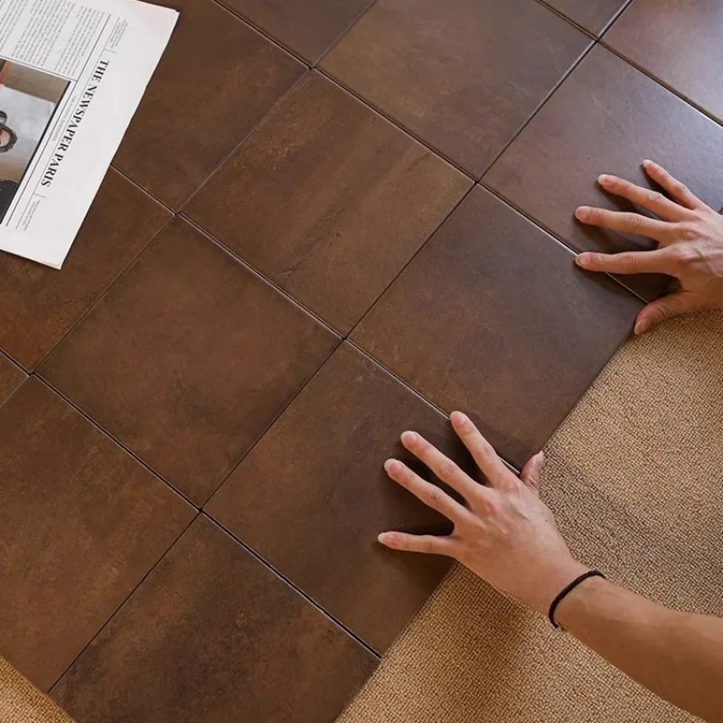 

Retro brown flower brick antique tea club restaurant B & B tile bathroom balcony courtyard wall floor tile