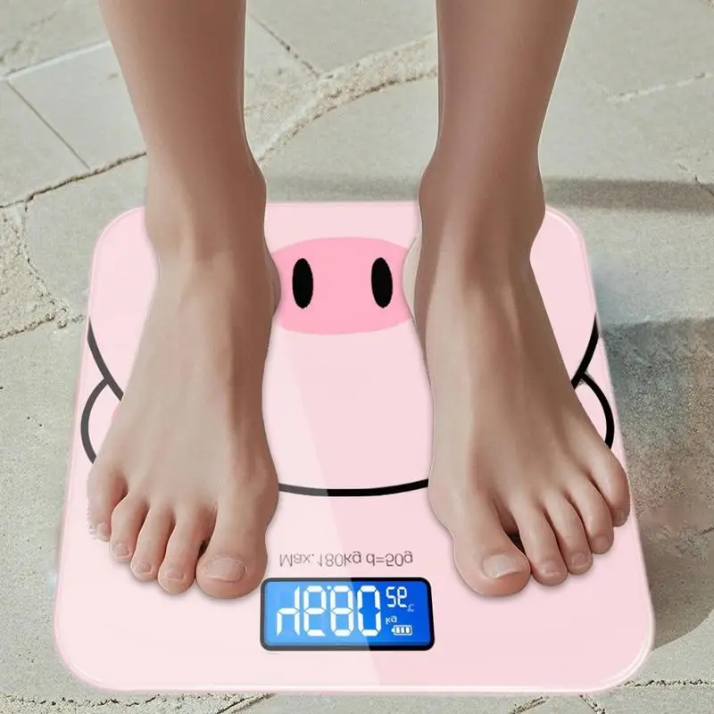 Weight Scales For Body Weight Digital Weight Scale Accurate Smart Bathroom Scale USB Charging Automatic Cartoon Body Scale