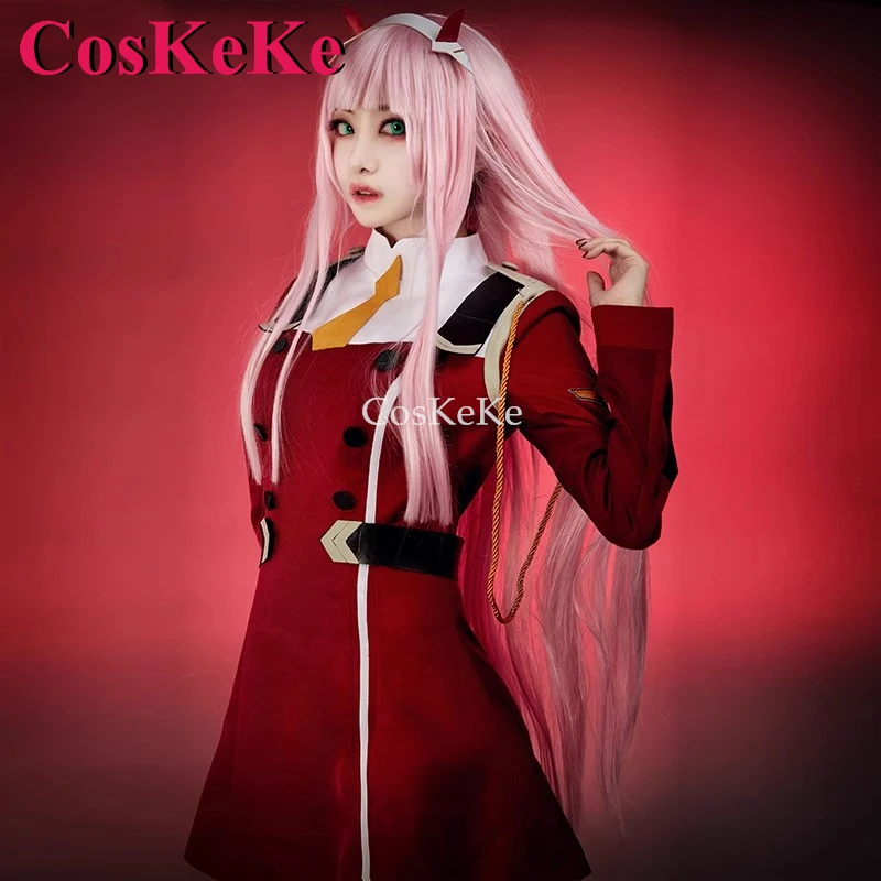 

CosKeKe 02 косплей игра DFXX/Дарлинг в Фране костюм милая элегантная красная Униформа Женская фотосессия
