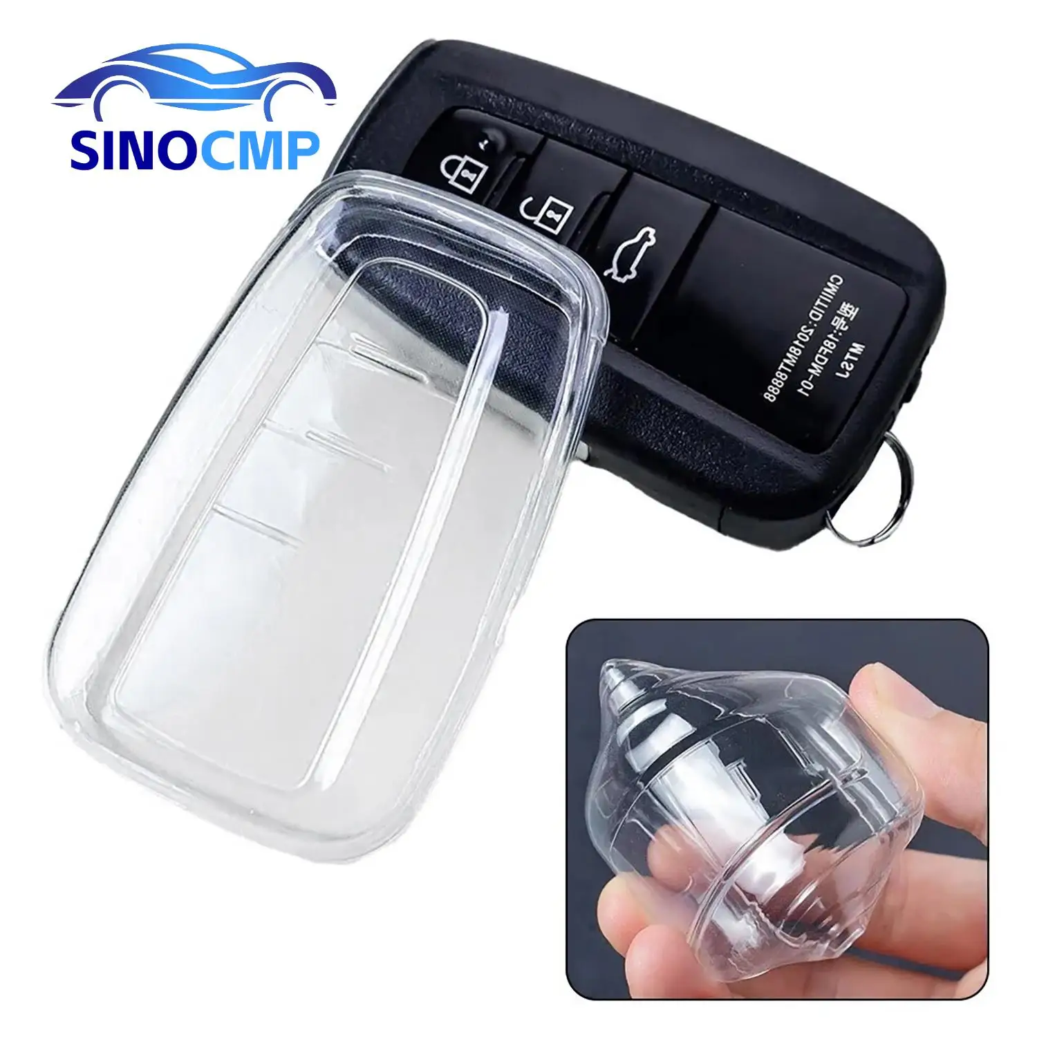 

Transparent TPU Smart Key Fob Cover For Toyota Corolla Cross RAV4 Hatchback Prime Hilux Fortuner Venza Sienna Tundra 2016-2024