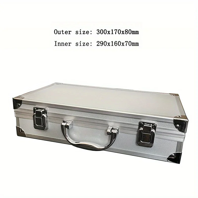 1pc Portable Aluminum Tool Box Safety Equipment Toolbox Instrument Box Storage Case Suitcase Impact Resistant Case With Sponge