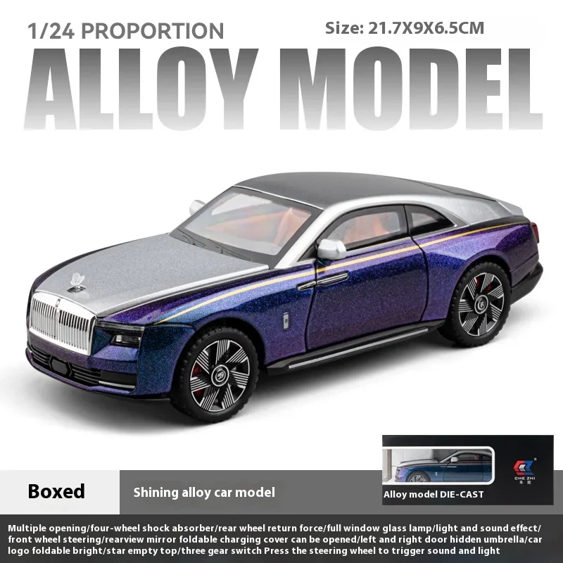 1:24 Rolls Royce Spectre Coupe Sport Car Alloy Diecast Car Model Collection Of Hobbies And High Simulation Quality Decoration