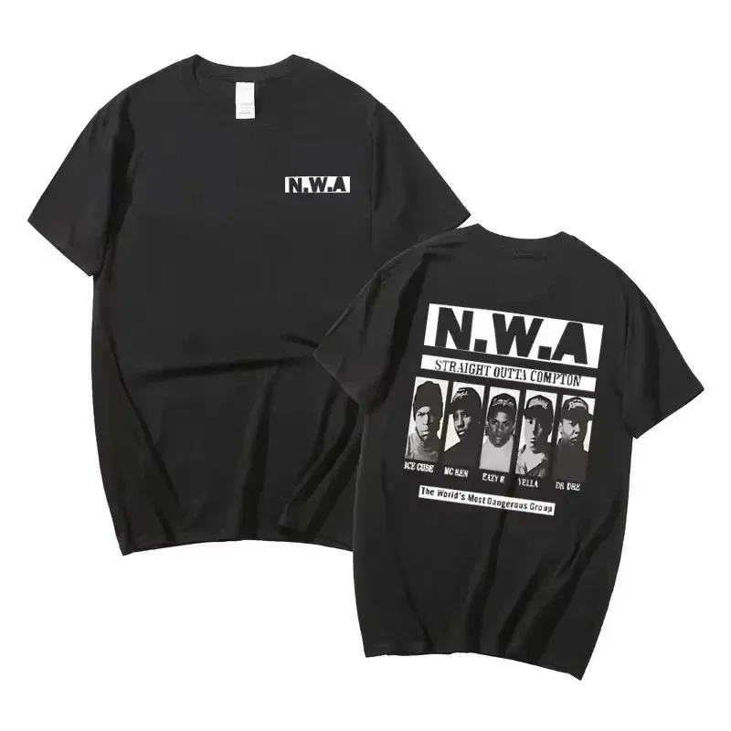 Camiseta del Grupo Musical NWA 2026, Ice Cube, MC Ren, Dr. Dre, DJ Yella, Gangsta Rap, 100% Algodón, Camisetas Hip Hop para Hombre y Mujer
