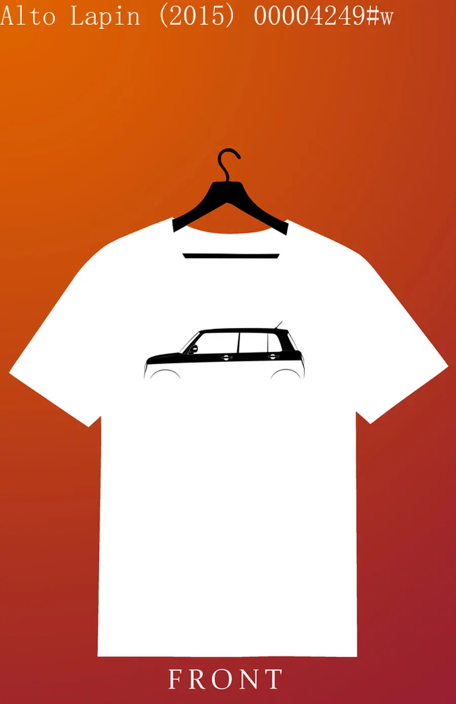 

Car Lovers T-shirt Suzu car Alto Works RS R Lapin Turbo RS Men's and Women's Short-Sleeved with Patterns for Summer