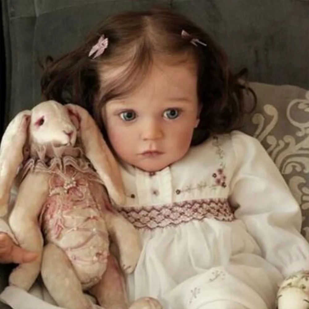 58cm 23inch Reborn Baby Doll Toys for Girls Toddler Pop Girl Doll Soft Hug Body Cute Realistic Real Baby Dolls