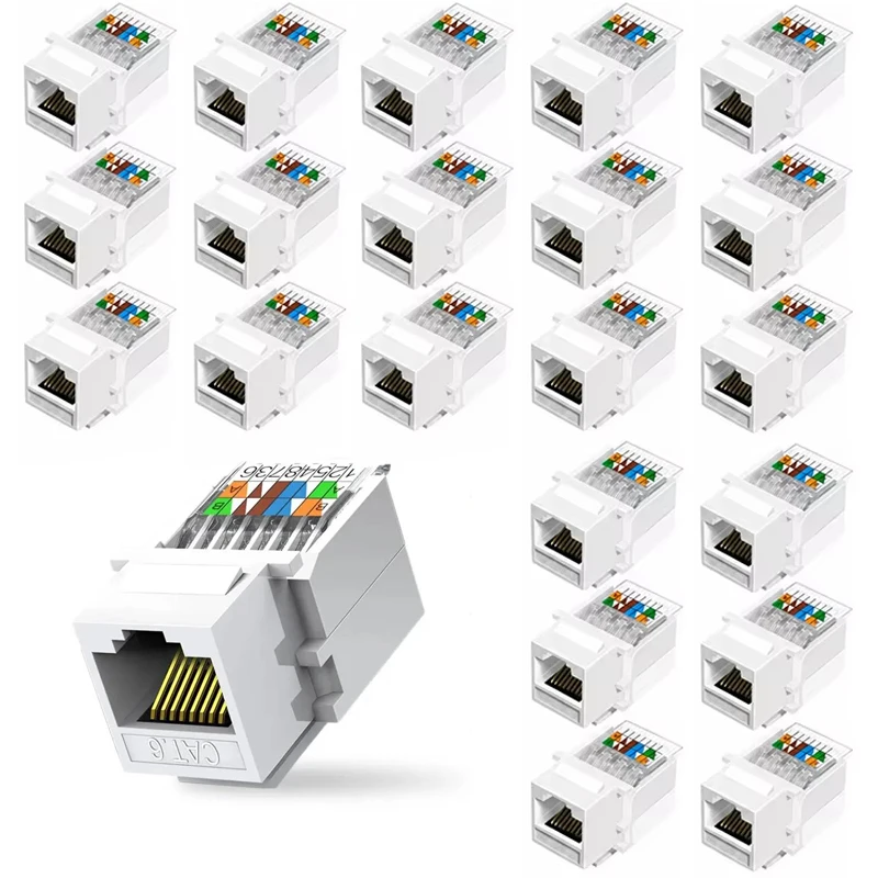 CAT6 Cable Patch Panel Cat6 Keystone Ethernet Female Jack CAT6 Crystal Head For Computer Outlet Cable Network Patch Panel Module