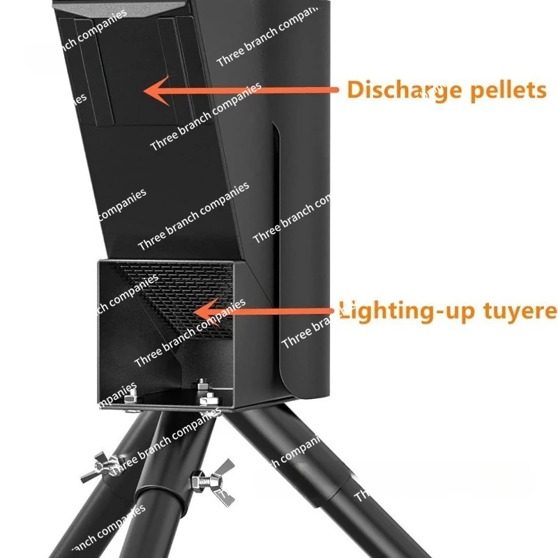 Vertical wood-burning rocket stove  courtyard heating stove, outdoor camping pellet heater for winter use