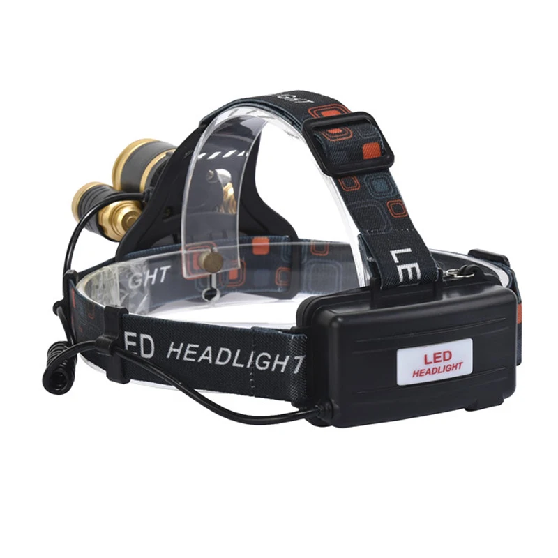 Super Bright LED Headlamp Headlamp Zoomable Adjustable 1*T6 and 2*Q5 USB Rechargeable Headlamp Torch Using 18650 Battery 748