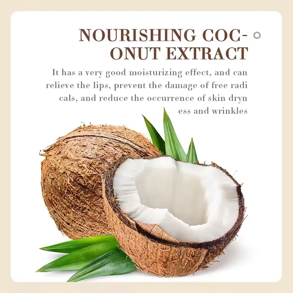 Coconut Lip Balm Healing Moisturizing All-natural Lip Mask For Dry Lips Moisturizing Power Lip Care Nourishing Repair