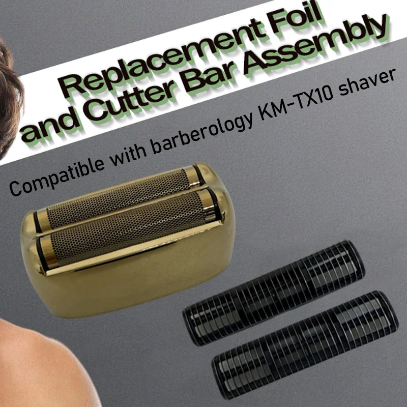 Original Replacement Head For Kemei KM TX10 Double Foil Cutter Blade Net Cover Electric Shaver Accessories Wholesales