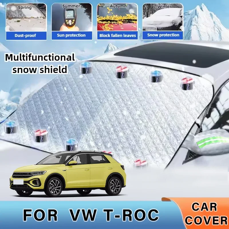 

Thickened Car Now Sunshade Windshield Cover With 5/9 Magnets UV Protection Anti Snow Sunlight For Volkswagen T-ROC