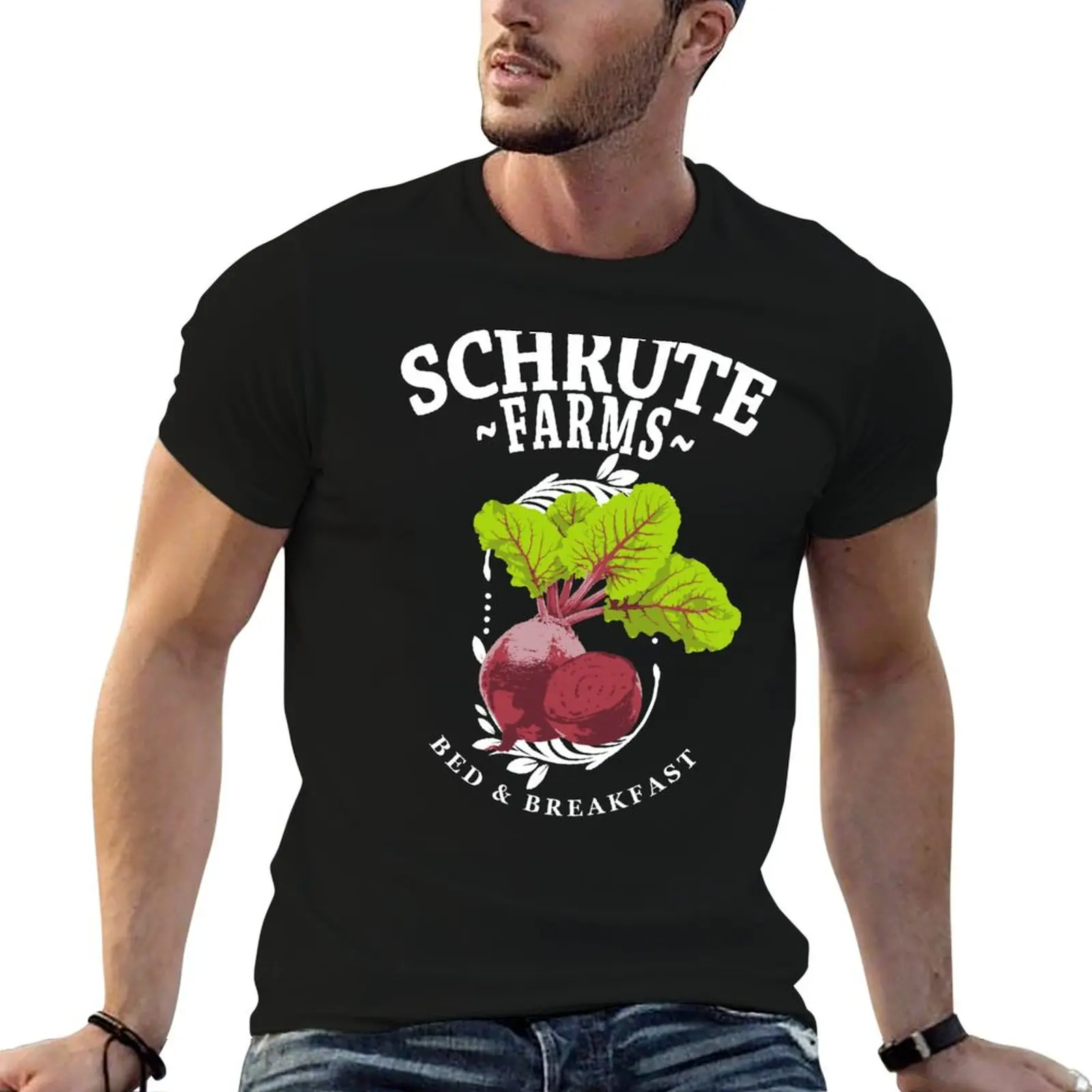 Schrute Farms Bed & Breakfast The Office Beets T-Shirt Quick Dry Training Short Sleeve Tee