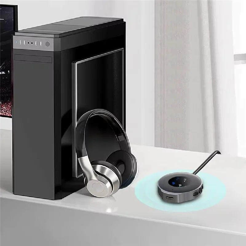 Car Wireless Fm Transmitter Wireless Audio Call 2 In 1 Built-In Microphone Audio Player Radio Adapter Bluetooth 5.3-Y41A