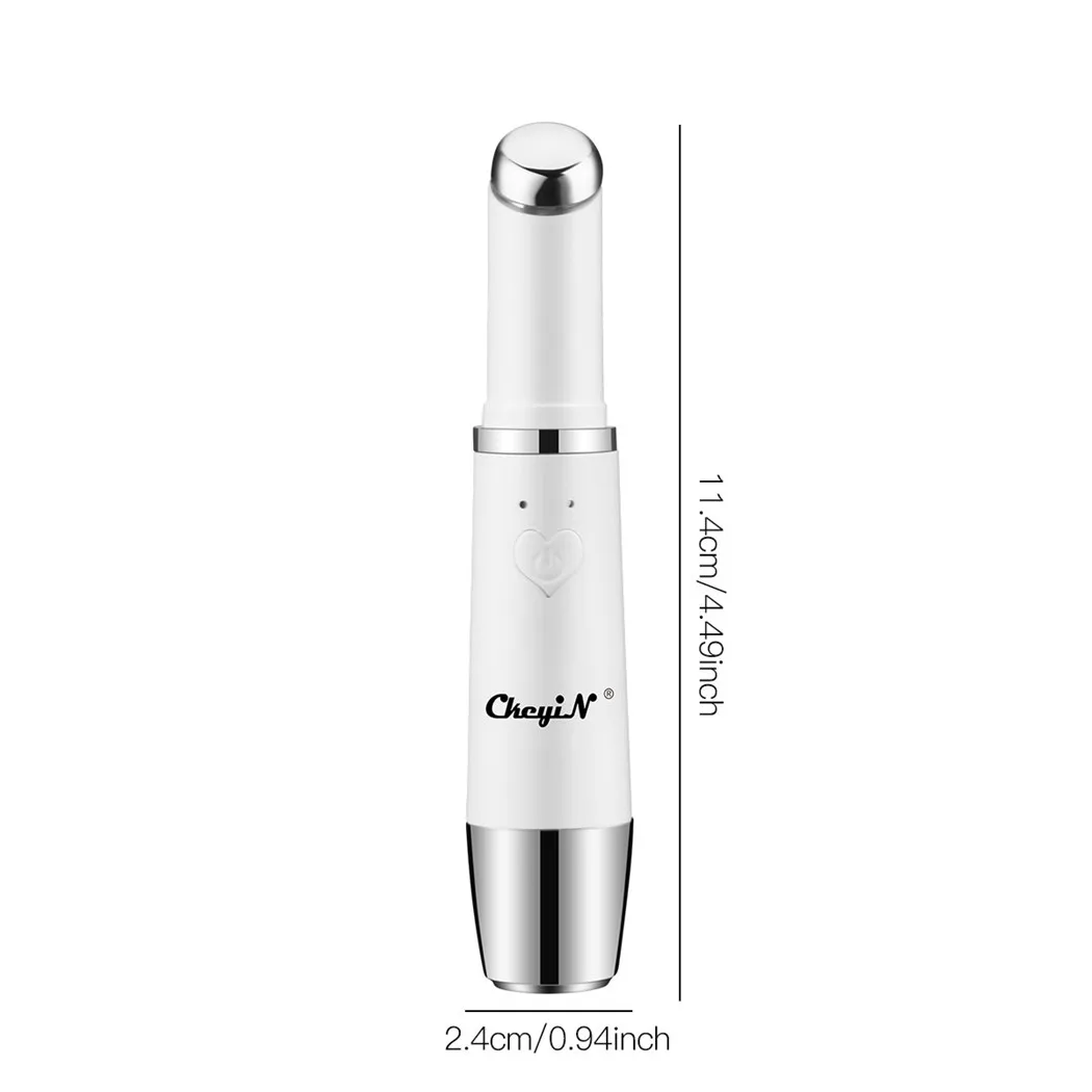 CkeyiN الكهربائية العين الشفاه مدلك الاهتزاز مكافحة الشيخوخة العين التجاعيد مدلك إزالة دائرة داكنة المحمولة الجمال الرعاية القلم تدليك