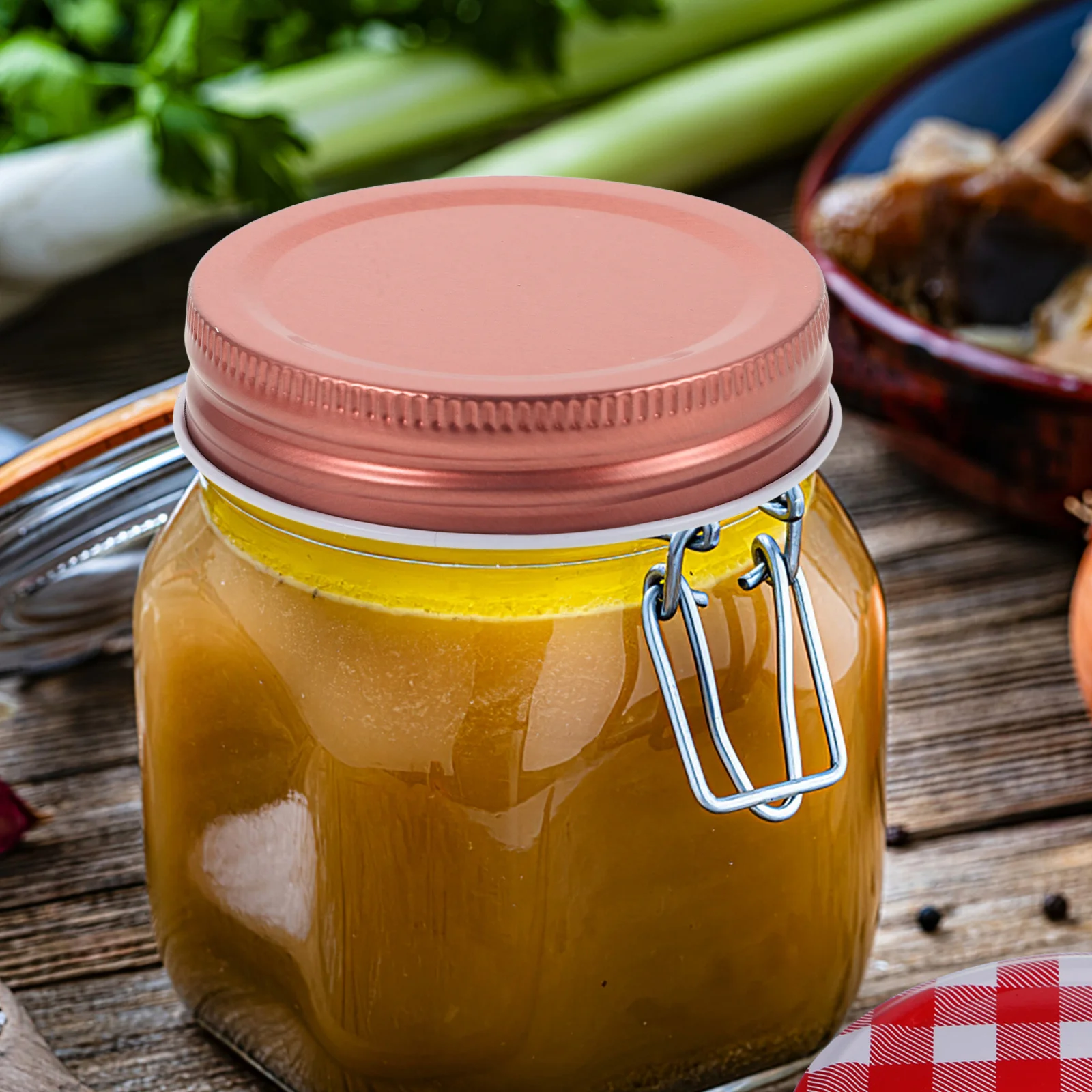 

12Pcs Mason Jar Lids Airtight Leakproof Tinplate Canning Covers Replacement for Kitchen Storage Jar Lid Canning Lids