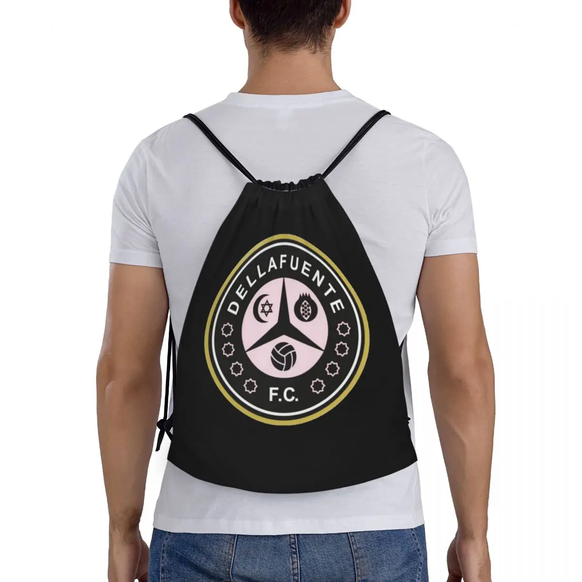 Della fuente fc Logo Kordel zug Rucksack Sport Sporttasche für Frauen Männer Singer Songwriter Sackpack einkaufen