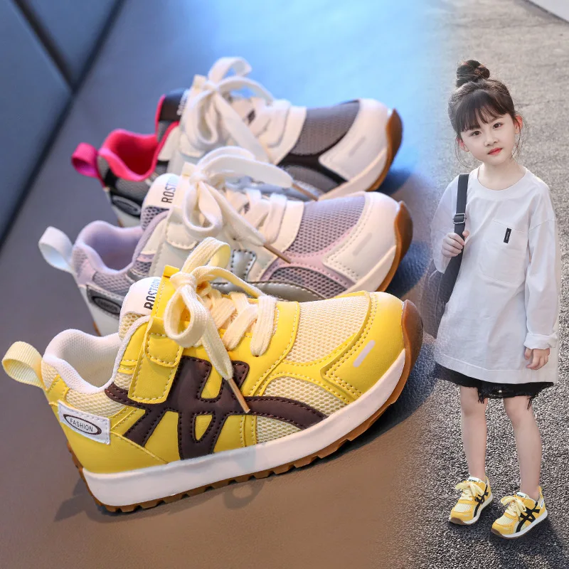 

kids shoes 2025 Autumn New style Fashionable and versatile Girls sneakers Outdoor Anti-slip Students Leisure kids sneakers