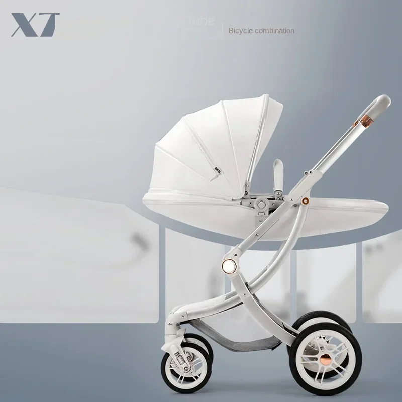 Baby Stroller Newborn Multifunctional Travel Stroller High Landscape Two-way Seat Lightweight Folding Four-wheeled Stroller