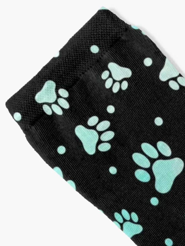 Paw Watercolor Colorful Socks winter thermal tennis basketball designer brand Women Socks Men's