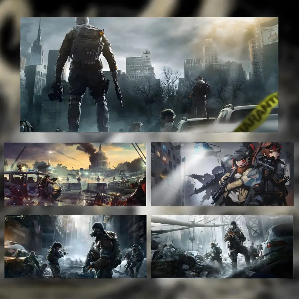 Cool Tactical Game The D-Division Mouse Pad Large Thick Desk Pad Stitched Edges Gaming Mouse Mat for PC
