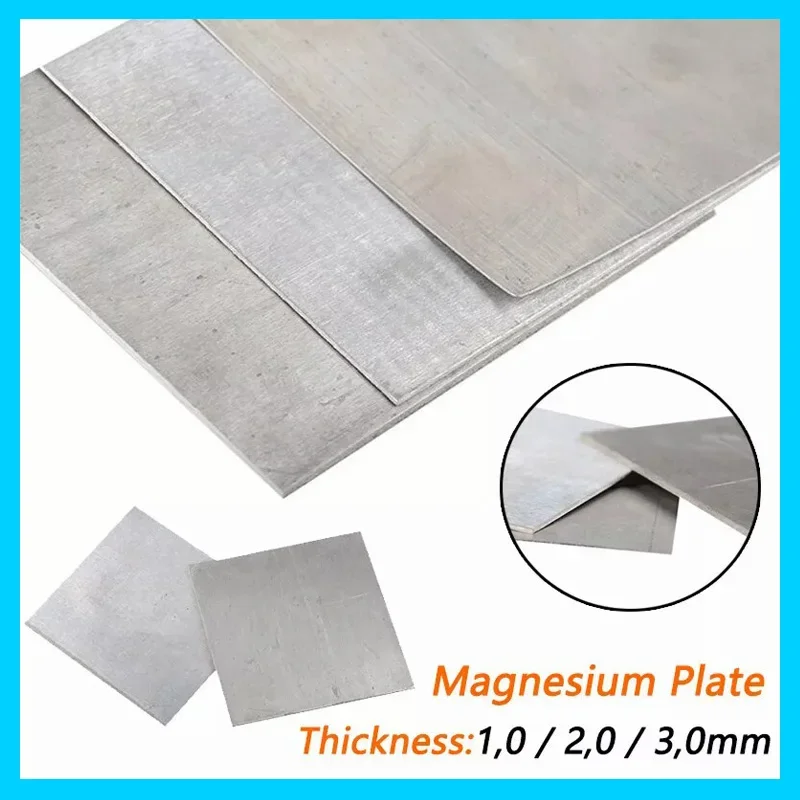 AZ31B Magnesium Alloy Thin Metal Sheet Plate 1.0mm 2.0mm 3mm Thick Metal Flat Plate Size 100 / 200mm