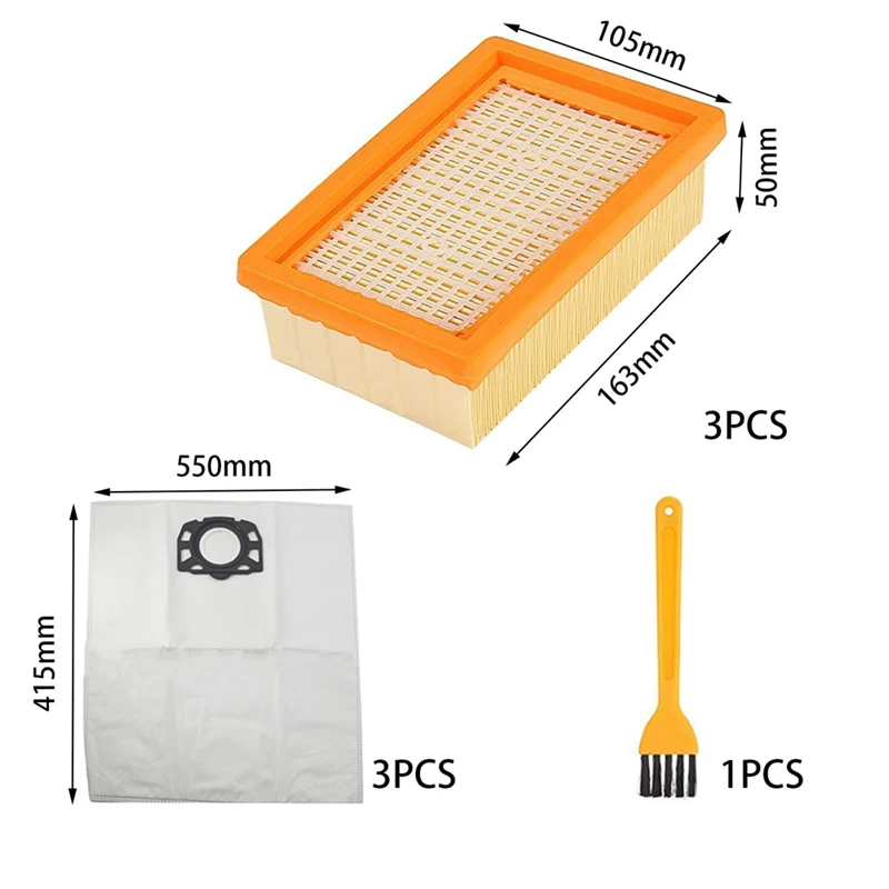 مرشحات لمكنسة كهربائية كارشر ، 3 ، WD6 ، WD5 ، WD4 ، MV4 ، MV5 ، MV6 ،